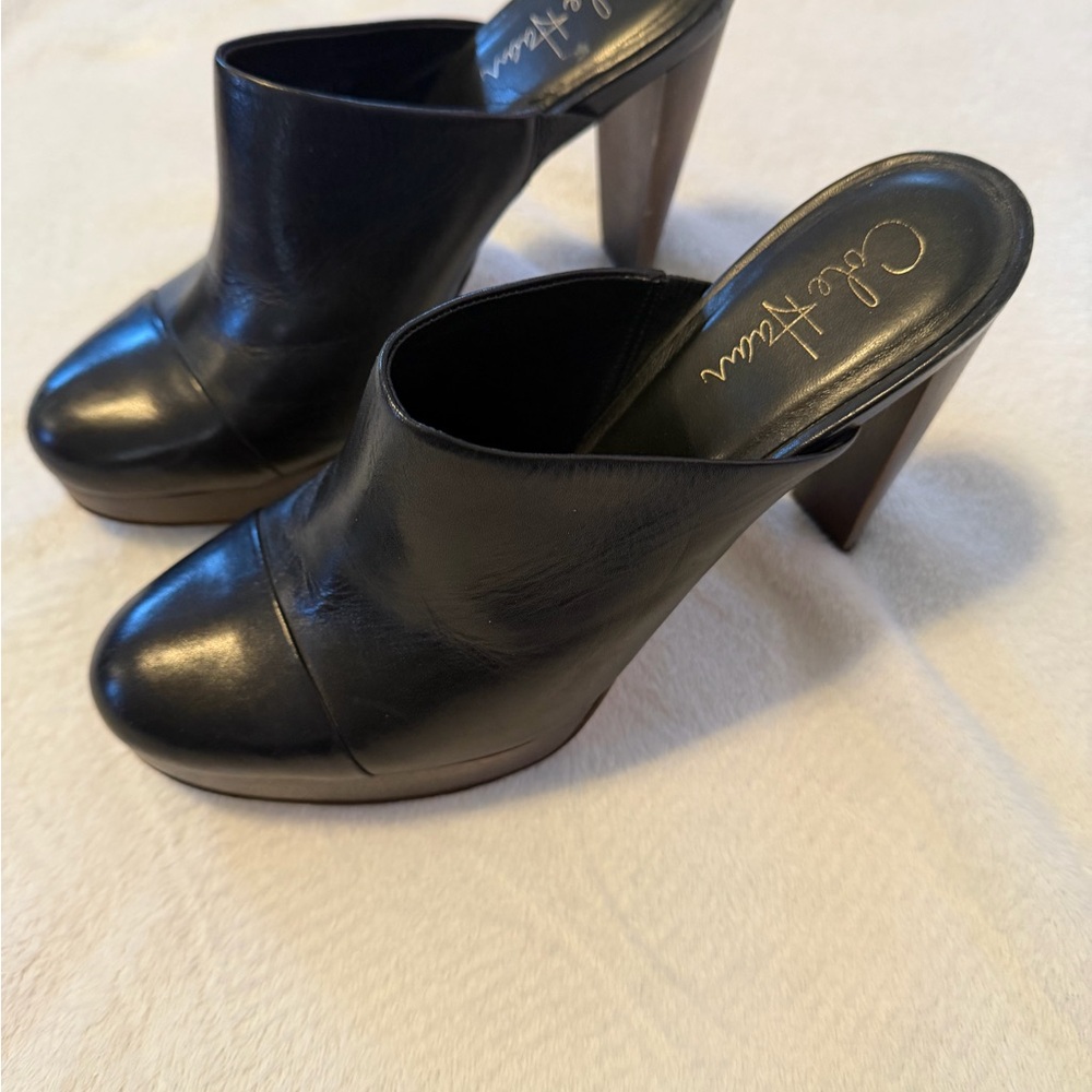 Cole Haan Platform Mule Clogs with Stacked Heel